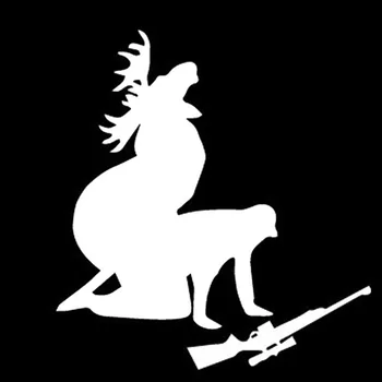 Elk Hunter Kişiselleştirilmiş Araba Etiketler Çıkartmaları Nasıl Ya Gibi Benim Et Şimdi Komik Moose Avcılık Hunter PVC Siyah/Gümüş,12 cm*10 cm