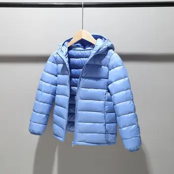 Kış Çocuk 4-14 Yaşında Aşağı pamuklu ceket Giysileri Erkek Kız Pamuk Yastıklı cClothes Çocuklar Polar Kapşonlu Palto
