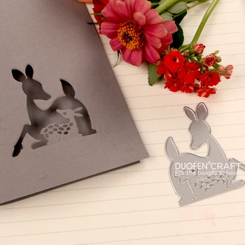 DUOFEN METAL KESME ÖLÜR geyik anne ve geyik bebek stencil DIY koleksiyon defteri kağıdı Albümü 2022 yeni