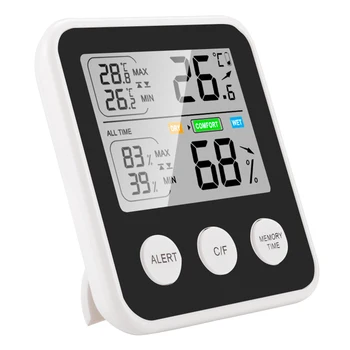 Dijital Termometre Higrometre Kapalı Hava İstasyonu Ev Oturma Odası Yatak Odası Mini Termometre Sıcaklık nem monitörü
