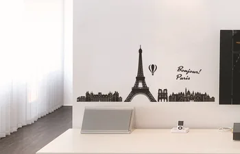 Eyfel Kulesi Çıkarılabilir Dekor Çevre Duvar Duvar Çıkartmaları Çıkartması Çıkarılabilir I Love Paris Çıkartması Vinil Çıkartmaları Oturma Odası 3
