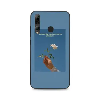 Mavi Pembe Estetik Şarkı Sözleri telefon kılıfı İçin Huawei Onur 8X 9 10 20 Lite 7A 7C 10i 9X Oyun 8C 9XPro
