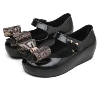 Mini Melissa Ayakkabı Küçük Yay Kızlar Sandalet 2020 Yeni Jöle Sandalet fiyonklu kız Ayakkabı Yürümeye Başlayan Sandalet Kızlar Prenses Ayakkabı