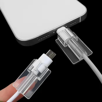 Şeffaf Veri Kablosu Koruyucu iPhone iPad Şarj Cihazı Veri Kablosu Sarma Klip Koruyucu Kılıf Telefon Kulaklık kablo düzenleyici 2