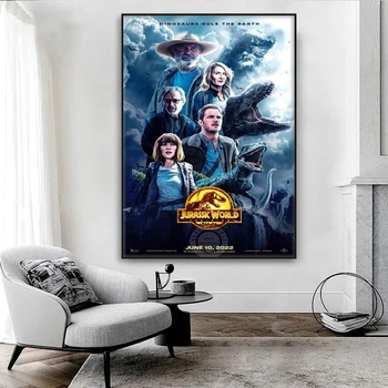 Film Jurassic Dünya Saltanatı Poster Baskı Karakter duvar sanatı tuval Resimleri ve Baskılar Ev Oturma Odası Koridor Duvar Dekor Pict 4