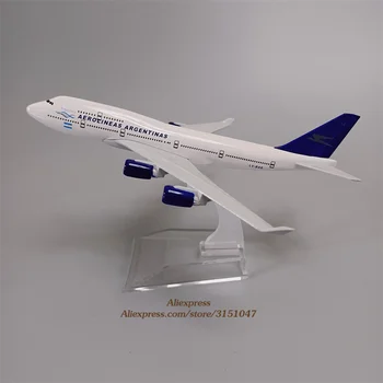 16 cm Alaşım Metal Aerolineas Argentinas B747 Havayolları Uçak Modeli Boeing 747 Airways Diecast Uçak Model Uçak Çocuk Hediyeler