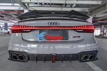 A7 S7 RS7 ABT İçin Karbon Fiber Arka Bagaj Spoiler Kanat Dudak Audi A7 S7 RS 2019-u Araba-Styling