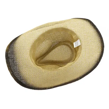 Batı kovboy şapkası Erkekler Kadınlar için yazlık şapkalar plaj şapkası balıkçı şapkası Açık Dokuma şapka erkekler moda şapkaları kap şapka 4