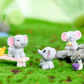 Mini Bebek Evi fil heykelcikleri Minyatürleri Süs sevgililer Günü Hediyesi Peri Bahçe Yosun Ev Dekorasyon 0