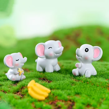 Mini Bebek Evi fil heykelcikleri Minyatürleri Süs sevgililer Günü Hediyesi Peri Bahçe Yosun Ev Dekorasyon 3