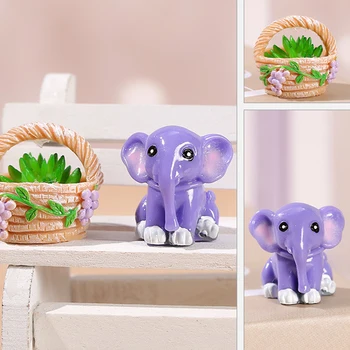 Mini Bebek Evi fil heykelcikleri Minyatürleri Süs sevgililer Günü Hediyesi Peri Bahçe Yosun Ev Dekorasyon 4