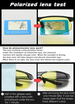 CoolPandas Fotokromik Alüminyum Magnezyum Güneş Gözlüğü Polarize Erkekler Gündüz Gece Güvenlik Sürüş güneş gözlüğü Erkek Parlama Önleyici Lens 4