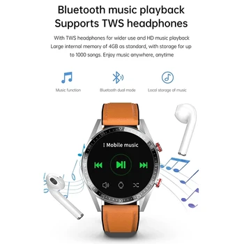 2022 Yeni 454 * 454 Ekran Akıllı izle Erkekler Her Zaman Ekran Zaman Bluetooth Çağrı Yerel Müzik Erkekler Smartwatch Adam Huawei Xiaomi 4