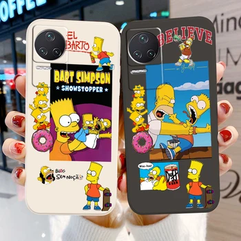 Simpsons Homer Bart Disney Xiaomi Redmi İçin K50 K40 Oyun K30 K30S 10 10C 10X 9A 9 9T 9C 9AT 5G Sıvı Halat telefon kılıfı 2