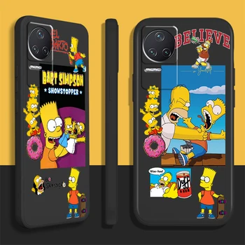 Simpsons Homer Bart Disney Xiaomi Redmi İçin K50 K40 Oyun K30 K30S 10 10C 10X 9A 9 9T 9C 9AT 5G Sıvı Halat telefon kılıfı 5
