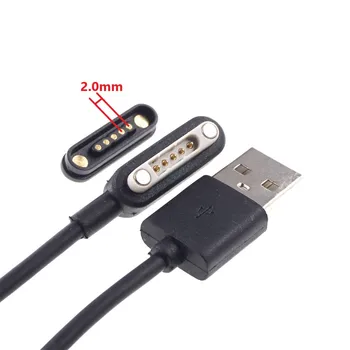 1 takım 5 Pozisyon Mıknatıs Yaylı Pogo pinli konnektör USB A Erkek Veri ve Güç şarj kablosu 1 Metre ve Kontak dişi Pin