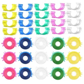 50 adet Dikiş Bobin Klip Küçük Kelepçeler Tutucu Renkli Plastik İplik Klipleri Dikiş Aracı İplik Makarası Organize Malzemeleri