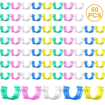 50 adet Dikiş Bobin Klip Küçük Kelepçeler Tutucu Renkli Plastik İplik Klipleri Dikiş Aracı İplik Makarası Organize Malzemeleri 2