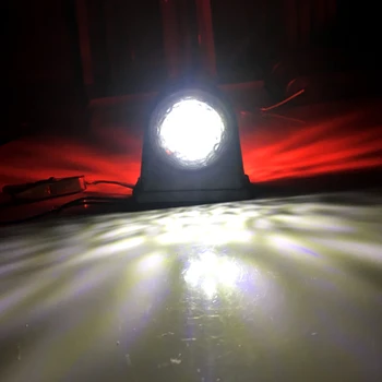 2 Adet 12V 24V Geniş Aydınlatma Römork arka ışık LED Park Lambaları Kamyon İçin Pozisyon Işığı Kırmızı Beyaz Gümrükleme ikaz lambaları 3