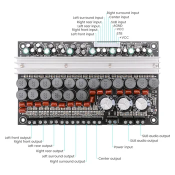 AIYIMA TPA3116 7.1 güç amplifikatörü Kurulu 100W Subwoofer Hoparlör ses amplifikatörleri AMP Kurulu DC12-24V Ev Ses Sineması İçin DIY