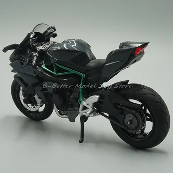 1: 12 Diecast motosiklet modeli oyuncak Ninja H2 spor bisiklet minyatür çoğaltma ses ve ışık ile
