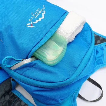 Açık spor ultra hafif sırt çantası 16L, koşu, nemlendirici, hiking, Bisiklete binme, 2L su torbası ile 1