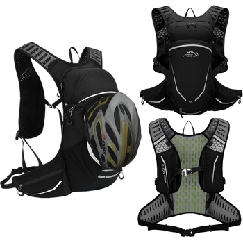 Açık spor ultra hafif sırt çantası 16L, koşu, nemlendirici, hiking, Bisiklete binme, 2L su torbası ile 3