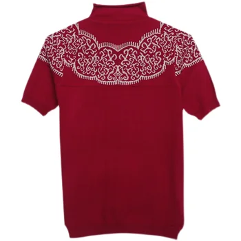 Yaz Avrupa Giyim Örgü vintage tişört Seksi Moda Baskı Renklendirici Maç Kadın Üstleri Ince Dip Gömlek Tees Yeni T13420A