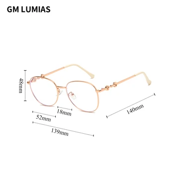 GM LUMİAS Gözlük Kadınlar için 2022 Vintage Yuvarlak Mavi ışık Engelleme Bilgisayar Gözlük Popüler Marka Optik Gözlük Okuma için 0