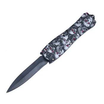 Açık Survival Yardımcı Sabit Bıçak Bıçak, Kamp Avcılık Yürüyüş EDC Bıçaklar W / Klip 3 Stilleri Siyah Beyaz mavi kol