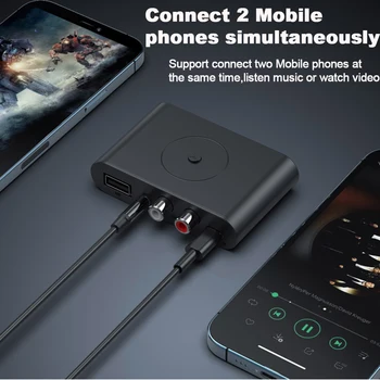 Tebe aptX / aptX-LL Bluetooth 5.0 Ses Alıcısı 3.5 mm Aux RCA NFC Kablosuz Stereo Müzik Adaptörü için Hoparlör Araba 3