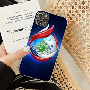 Lübnan Lübnan Bayrağı Telefon Kılıfı için iPhone 13 8 7 6 6S Artı X 5S SE 2020 XR 11 12 pro XS MAX 1