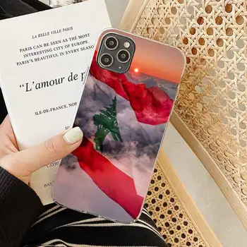 Lübnan Lübnan Bayrağı Telefon Kılıfı için iPhone 13 8 7 6 6S Artı X 5S SE 2020 XR 11 12 pro XS MAX 3