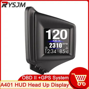 A401 Head Up Display Oto HUD GPS OBD Sistemi Araba Göstergesi Projektör Hız Göstergesi Hızlanma Testi İle Araba Elektronik Aksesuarları