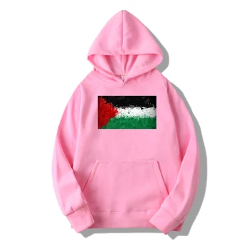 Moda Sonbahar 2021 Erkekler Hoodie Devlet Filistin Bayrağı Tişörtü Rahat Yumuşak Kapşonlu Basit Polar Rahat Erkek Kazak