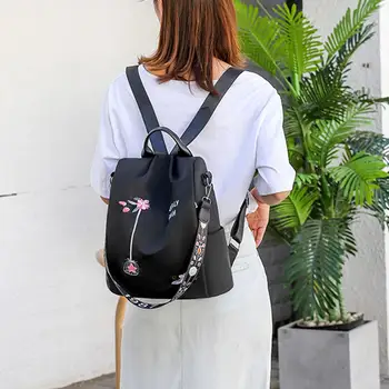 Kadın sırt çantası su geçirmez naylon omuz seyahat çantası Anti sırt çantası sırt çantası 0