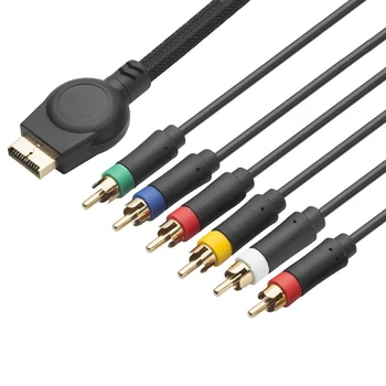 Yüksek Kaliteli 1.8 m/6FT Çok Bileşenli AV kablosu PlayStation 2 için PlayStation 3 için PS3 için PS2 oyun kablosu Oyun aksesuarları 2
