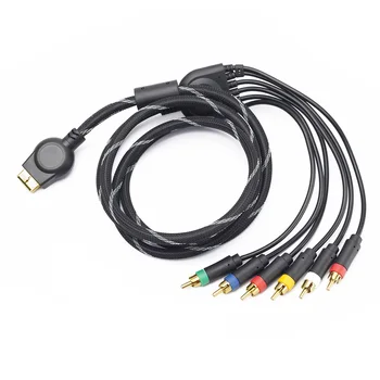 Yüksek Kaliteli 1.8 m/6FT Çok Bileşenli AV kablosu PlayStation 2 için PlayStation 3 için PS3 için PS2 oyun kablosu Oyun aksesuarları 3