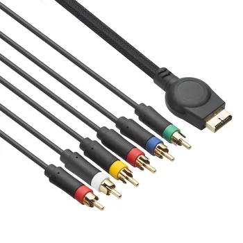 Yüksek Kaliteli 1.8 m/6FT Çok Bileşenli AV kablosu PlayStation 2 için PlayStation 3 için PS3 için PS2 oyun kablosu Oyun aksesuarları 4
