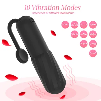 G-Spot kurşun vibratör Meme Klitoris Stimülatörü USB Şarj 10 Modları Taşınabilir Su Geçirmez Mini Orgazm Vajinal Anal Masaj İçine