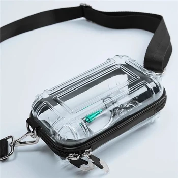 2022 Rahat Küçük Kutu tasarımcı çantası kadın Omuz Crossbody Çanta Yeni Moda Şeffaf Geniş Omuz Askısı askılı çanta