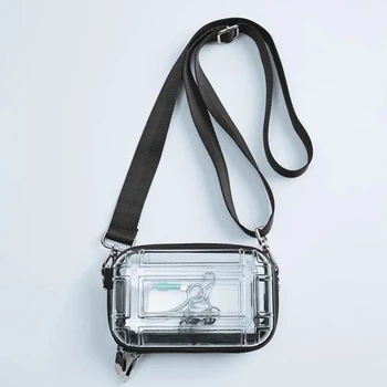 2022 Rahat Küçük Kutu tasarımcı çantası kadın Omuz Crossbody Çanta Yeni Moda Şeffaf Geniş Omuz Askısı askılı çanta 1