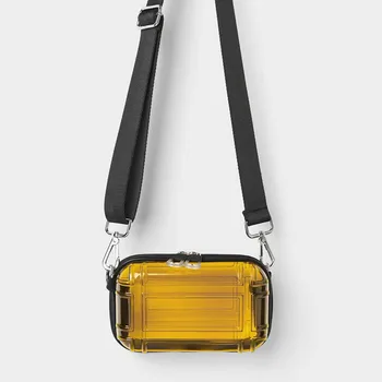 2022 Rahat Küçük Kutu tasarımcı çantası kadın Omuz Crossbody Çanta Yeni Moda Şeffaf Geniş Omuz Askısı askılı çanta 5