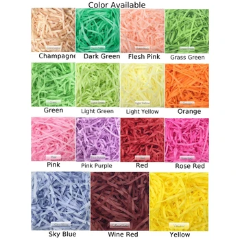 Kağıt Rendelenmiş Doku Meyve Sepetleri Hediye Kutusu Sepet Kraft Ambalaj Kağıdı Parçalamak Süslemeleri Dolgu Yumuşak 30 Renk