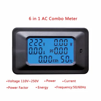 20A / 100A AC LCD Dijital Panel Güç Watt Metre Monitör Gerilim kWh Voltmetre ampermetre test cihazı Araçları