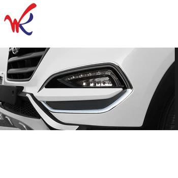 Sadakat Hyundai Tucson 2016 2017 için Ön Sis Lambası Lamba Kapağı Trim ABS Krom Araba Aksesuarları