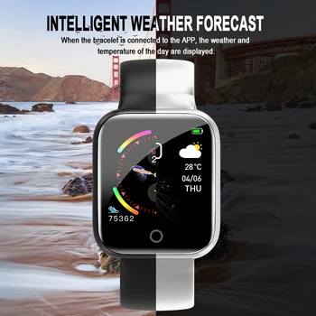 Y68 akıllı saat Erkekler Kadınlar Su Geçirmez Spor İzci Smartwatch Spor Dijital Saatler Android IOS için Relojes Para Mujer Reloj 3