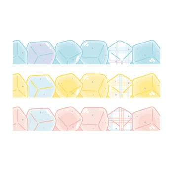 Dimi 3m Çift Renkli Kalıp Kesilmiş Bant Basit Washi Kağıt Maskeleme Bandı Deco Scrapbooking Albümü Günlüğü Yaratıcı Etiket Günlük