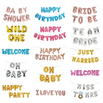 16 inç Mutlu Doğum Günü Numarası Balon Rakamlar altın Harf Balon Düğün Balon Doğum Günü Partisi Süslemeleri Çocuk Yetişkin Adı Balon 2