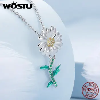 WOSTU 925 Ayar Gümüş Renkli Çiçek Takılar Mavi Zirkon Kuş Asılı Boncuk Fit Orijinal Bilezik DIY Takı Yapımı Hediye 4